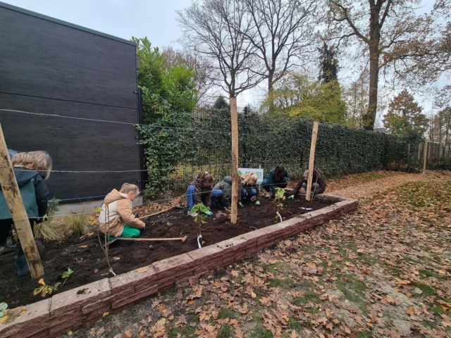 S n o e p r a n d Alle scholen in de gemeente Tynaarlo krijgen een ‘snoeprand’. Vanuit de actie ‘tegels eruit, fruit erin’ zijn er fruitbomen en -struiken geplant. De eerste snoeprand in de gemeente is samen met de wethouder en kinderburgemeester Sarah bij ons geplant.We kijken uit naar het moment dat we kunnen eten van deze mooie rand.#snoeprand #tynaarlo #fruit #groente #schooltuin #buitenlokaal #basisschool #zuidlaren #scholenmetdebijbel @noorderbasis